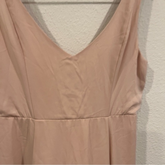 Show me Your MuMu Elegant Beige pink Sleeveless Dress size large - Picture 3 of 9